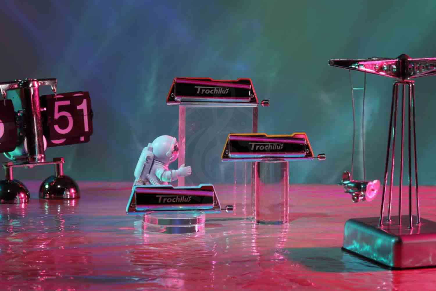 Хроматическая губная гармошка JDR Trochilus-Blue Richter - Губная гармошка - фото 4