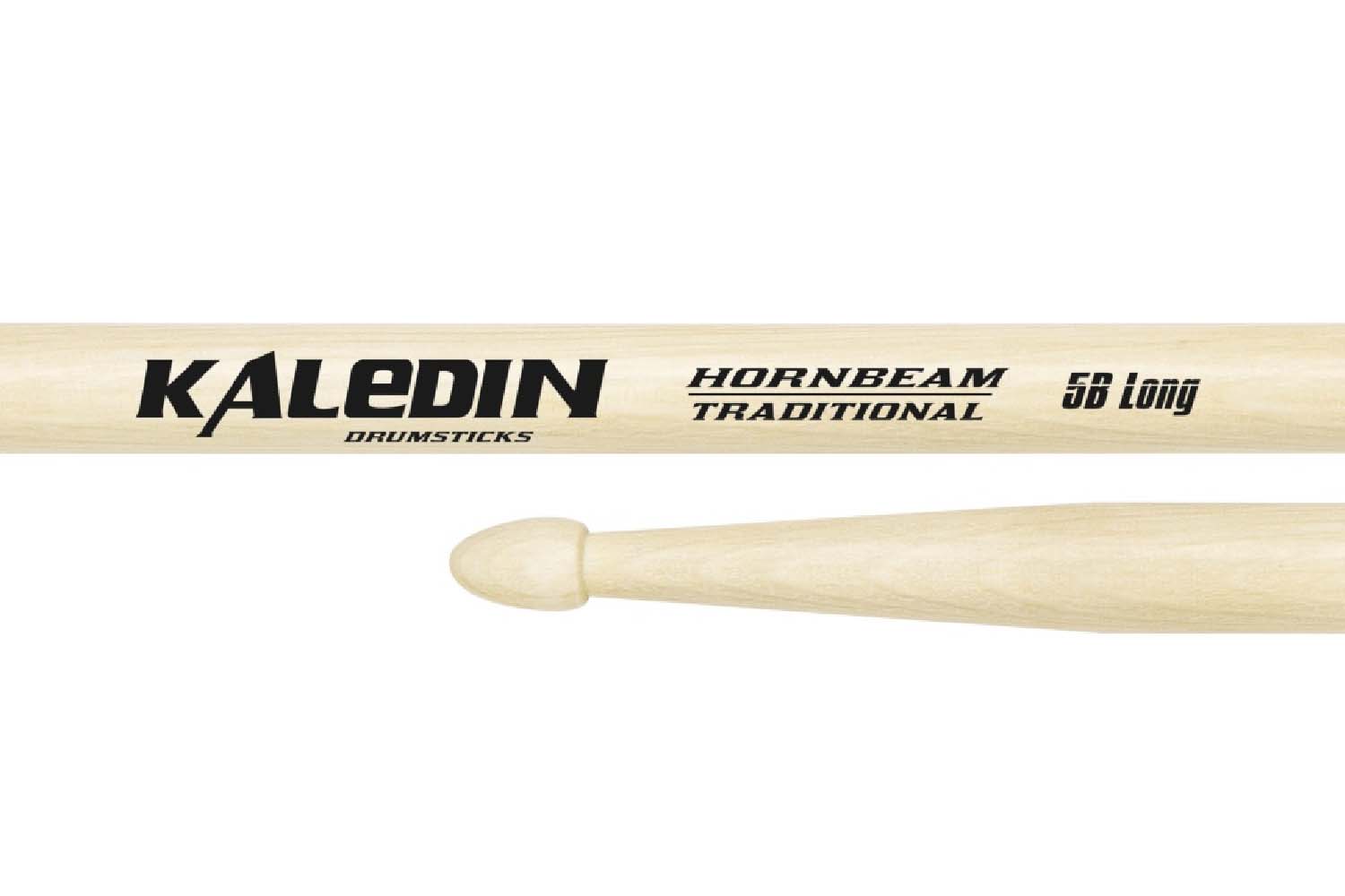 Барабанные палочки Kaledin Drumsticks 7KLHB5BL 5B Long - Барабанные палочки, граб, деревянный наконечник - фото 1