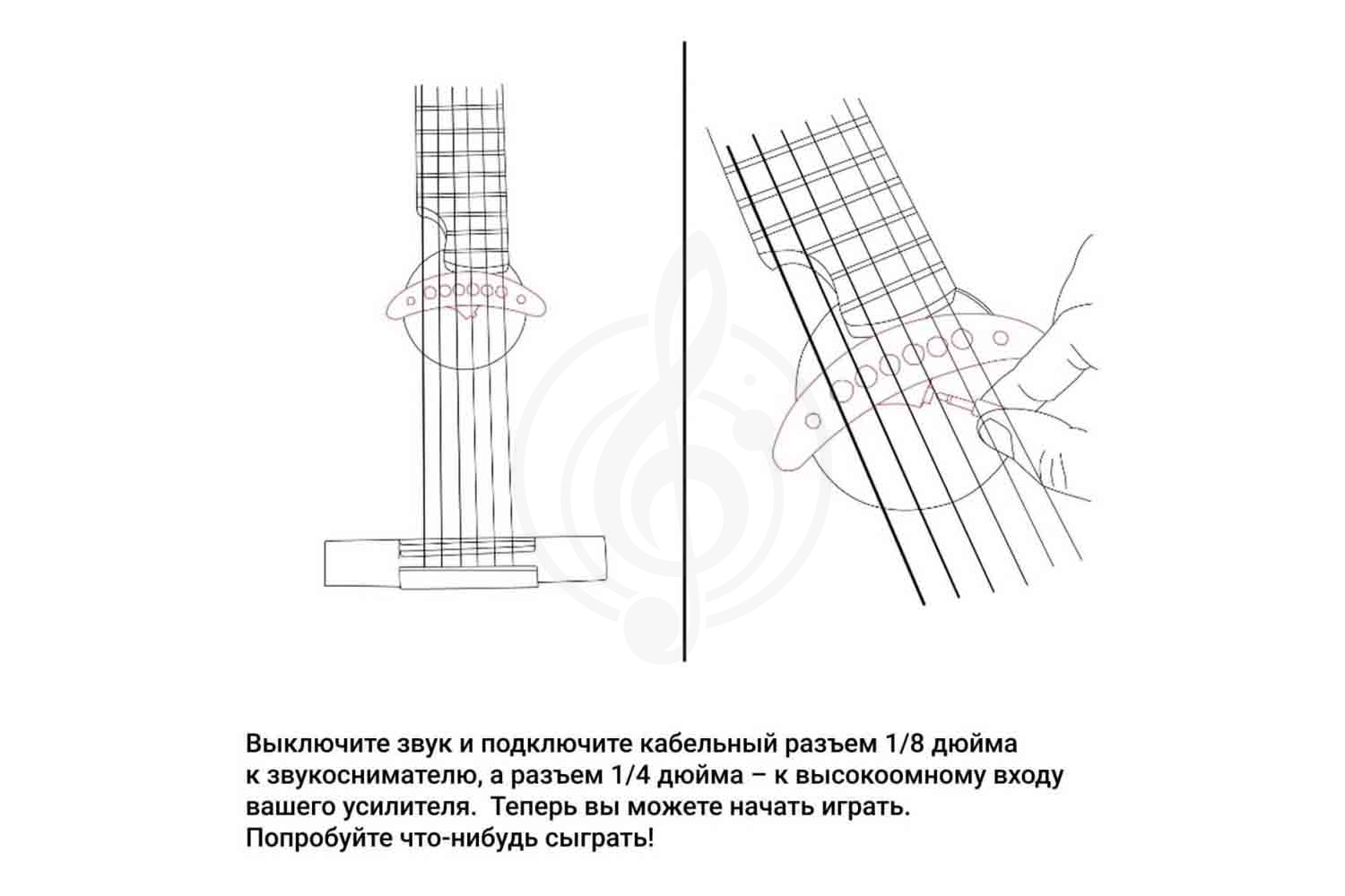 Звукосниматель для акустической гитары KNA SP-1 - Звукосниматель для акустической гитары - фото 3