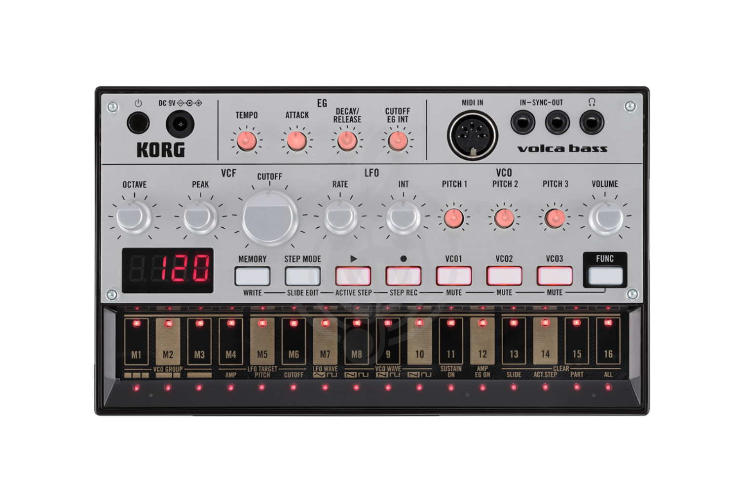 Грувбокс KORG volca bass - Басовый аналоговый синтезатор, грувбокс - фото 1