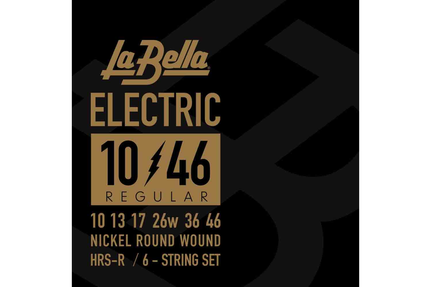 Струны для электрогитары La Bella HRS-R Hard Rockin Steel Regular - Комплект струн для электро-гитары,10-46 - фото 1