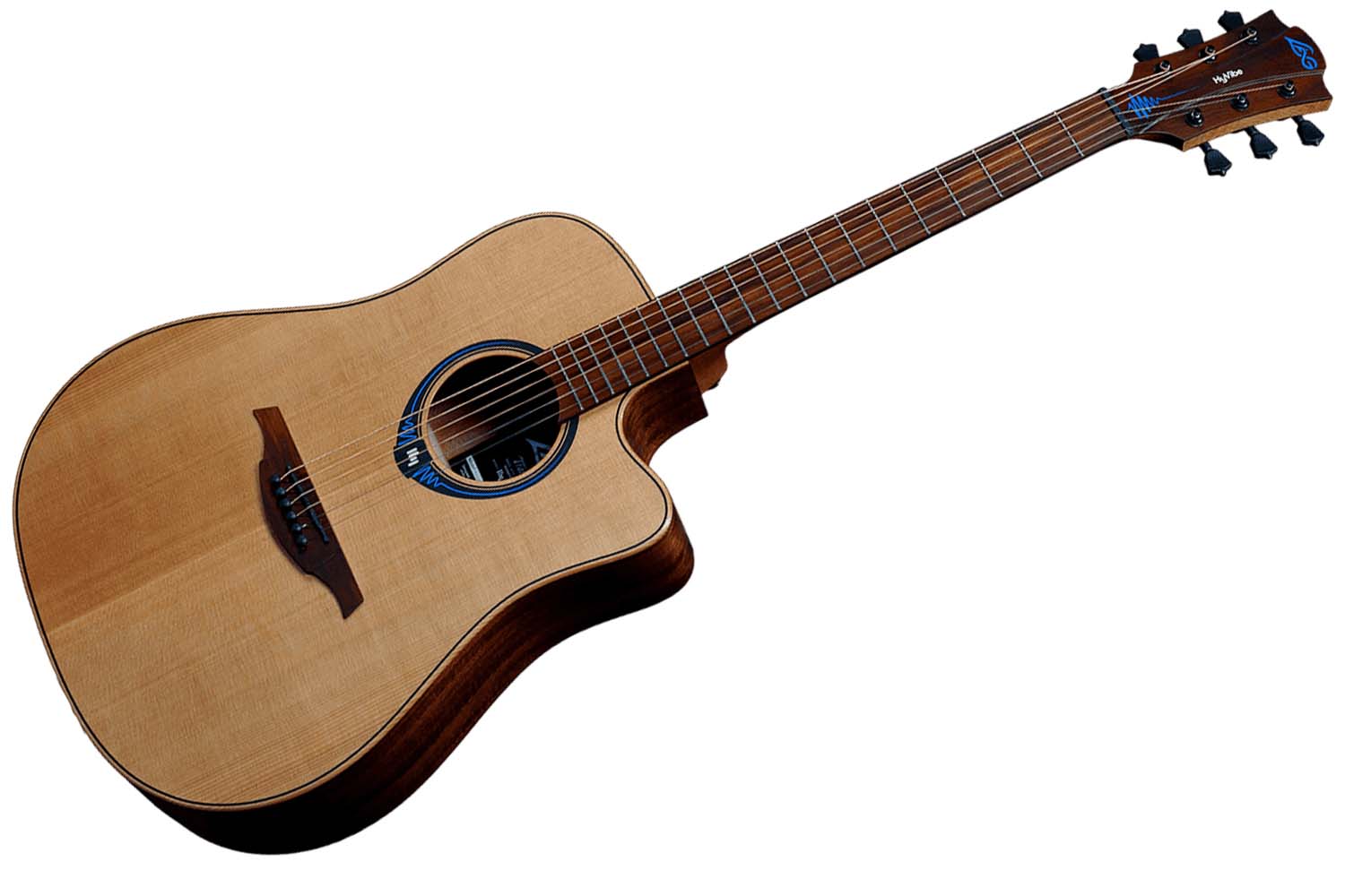 Трансакустическая гитара LAG Guitars THV20DCE Smart с кейсом - Трансакустическая гитара - фото 1