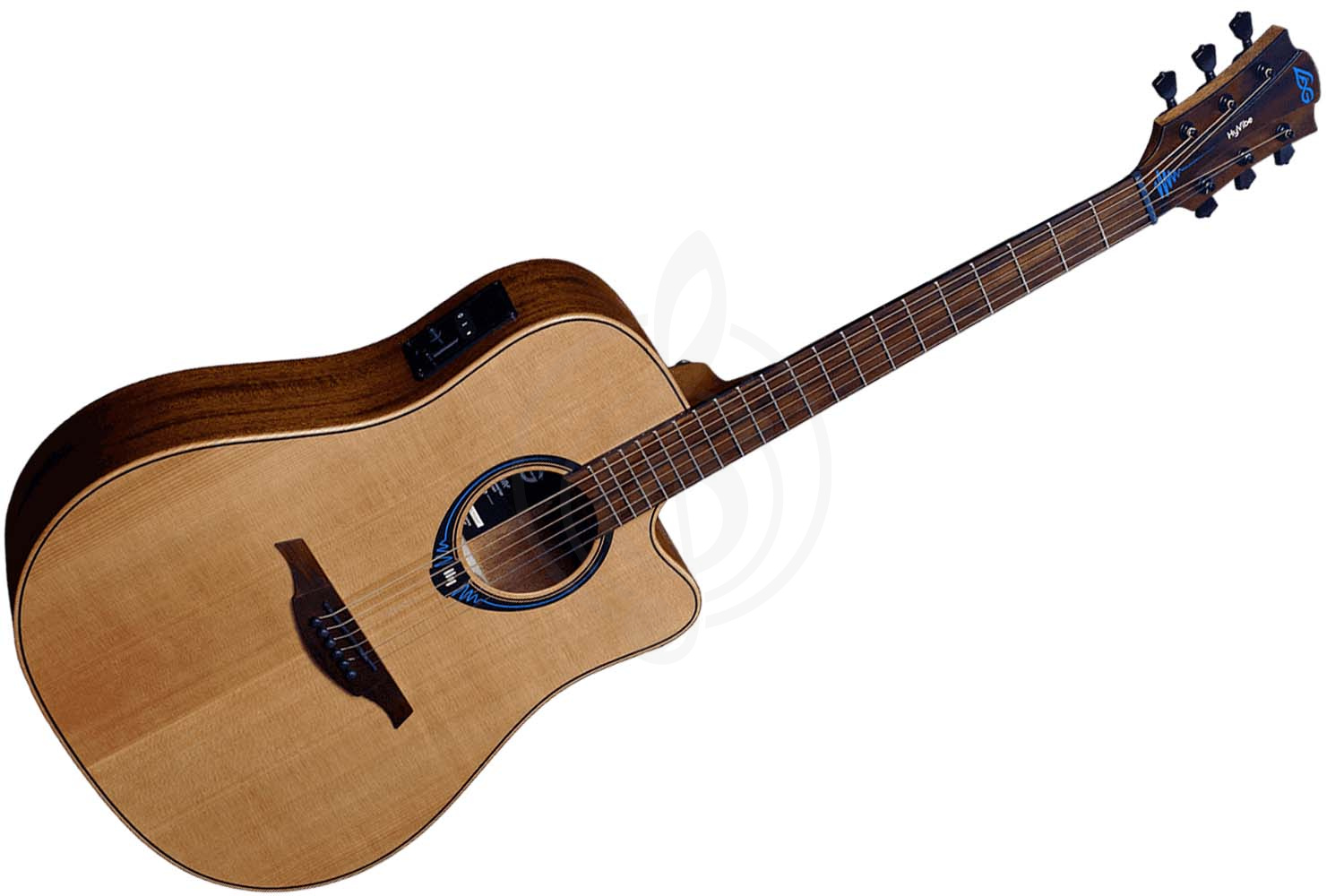 Трансакустическая гитара LAG Guitars THV20DCE Smart с кейсом - Трансакустическая гитара - фото 2