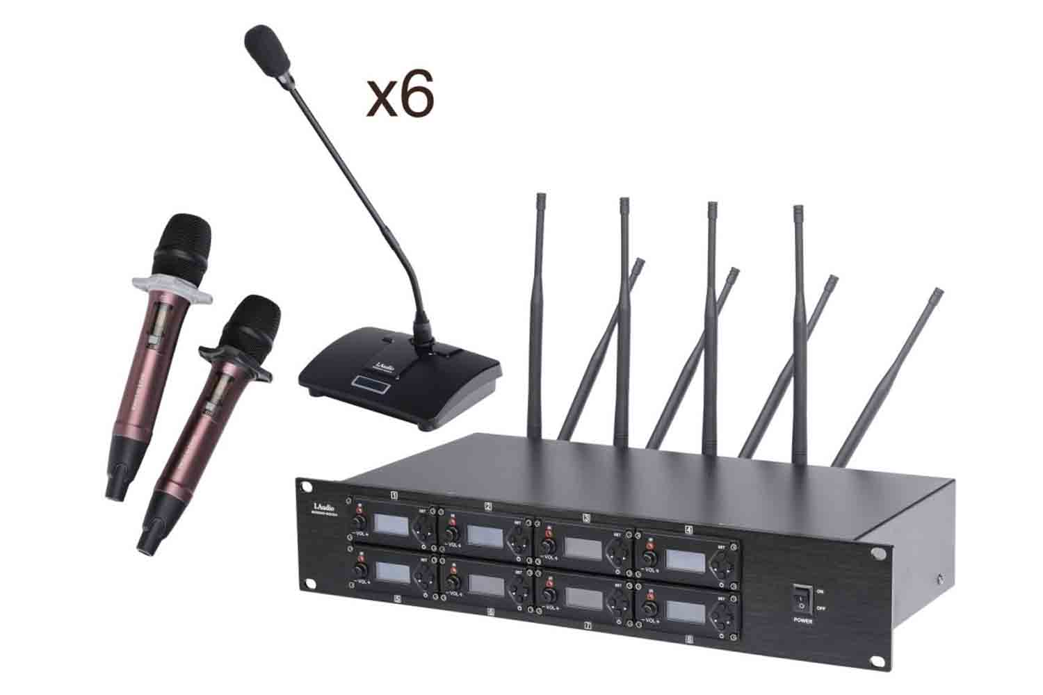 Беспроводная конференц-система LAudio 8000C-6D2H - Беспроводная конференц-система - фото 1