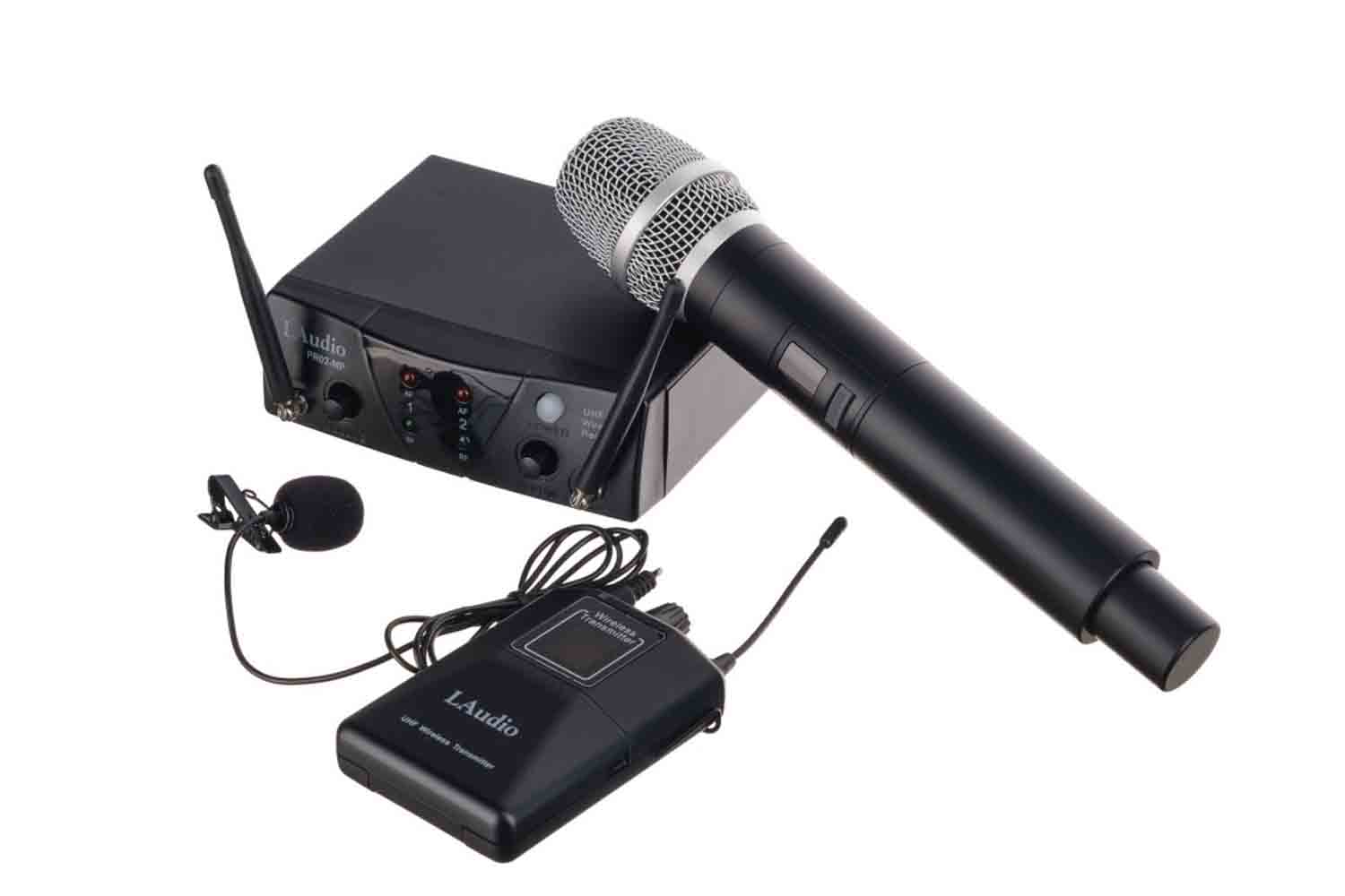 Радиосистема с ручным передатчиком LAudio PRO2-MP - Двухканальная радиосистема с ручным передатчиком и петличкой - фото 1