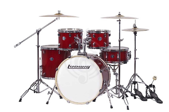 Ludwig LC197-3 Accent Pro - Барабанная установка, красная - фото 1 Ludwig LC197-3 Accent Pro - Барабанная установка, красная - фото 1