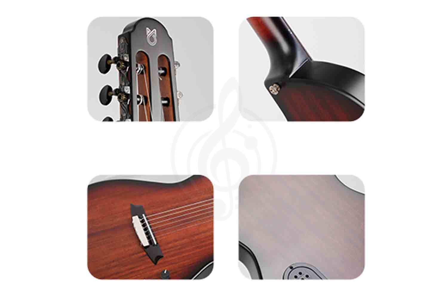 Классическая гитара 1/2 Martinez Hispania-Stain-520 - Классическая гитара со звукоснимателем 1/4 - фото 2