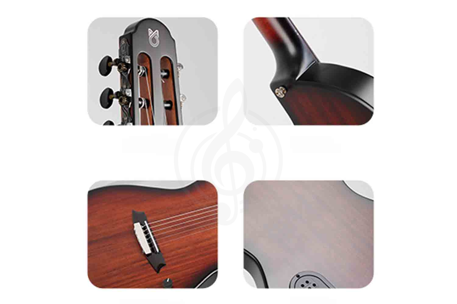 Классическая гитара 1/2 Martinez Hispania-Stain-580 - Классическая гитара со звукоснимателем 1/2 - фото 2