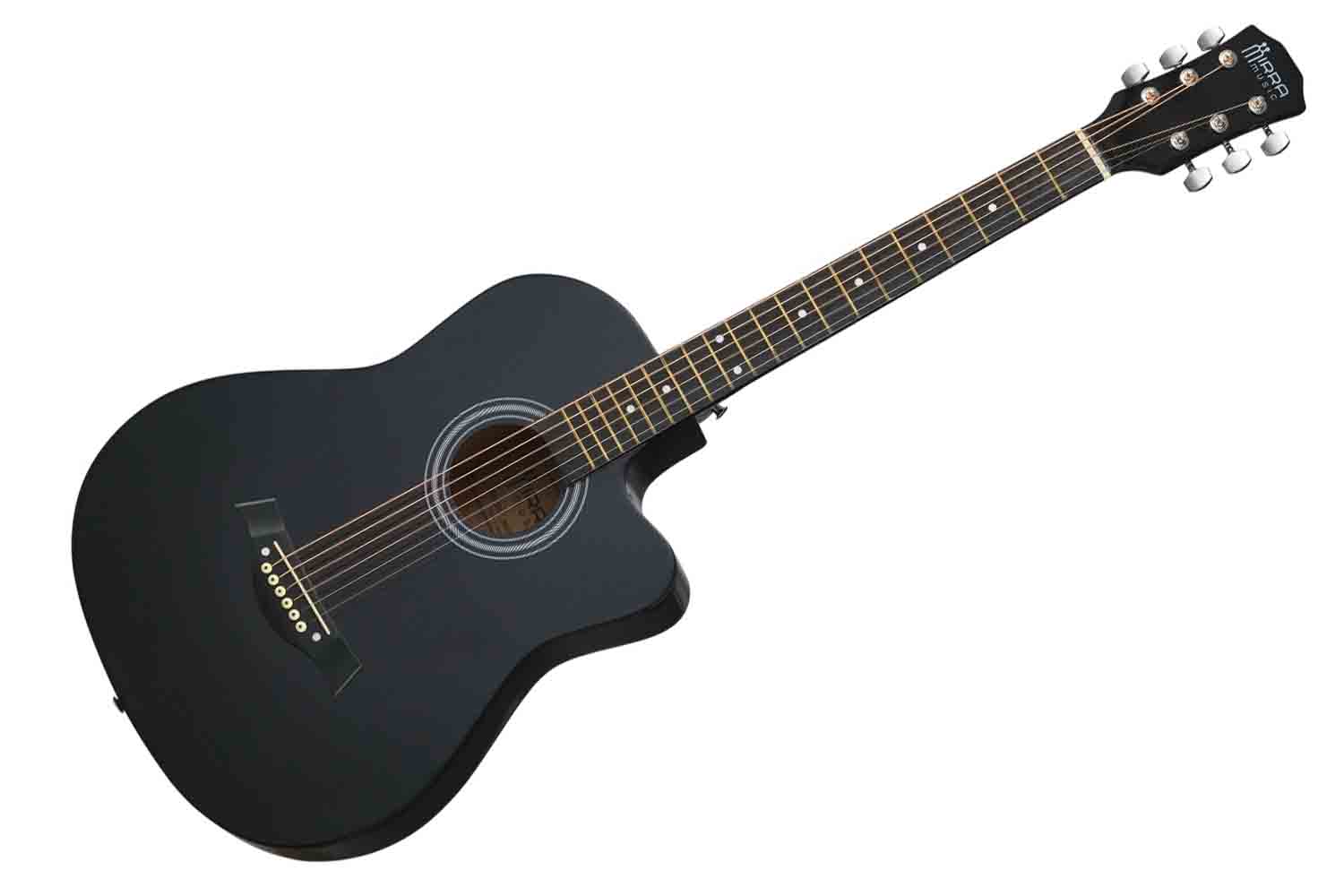 Акустическая гитара Mirra MAG-39C-BLK - Акустическая гитара, с вырезом, черная - фото 1