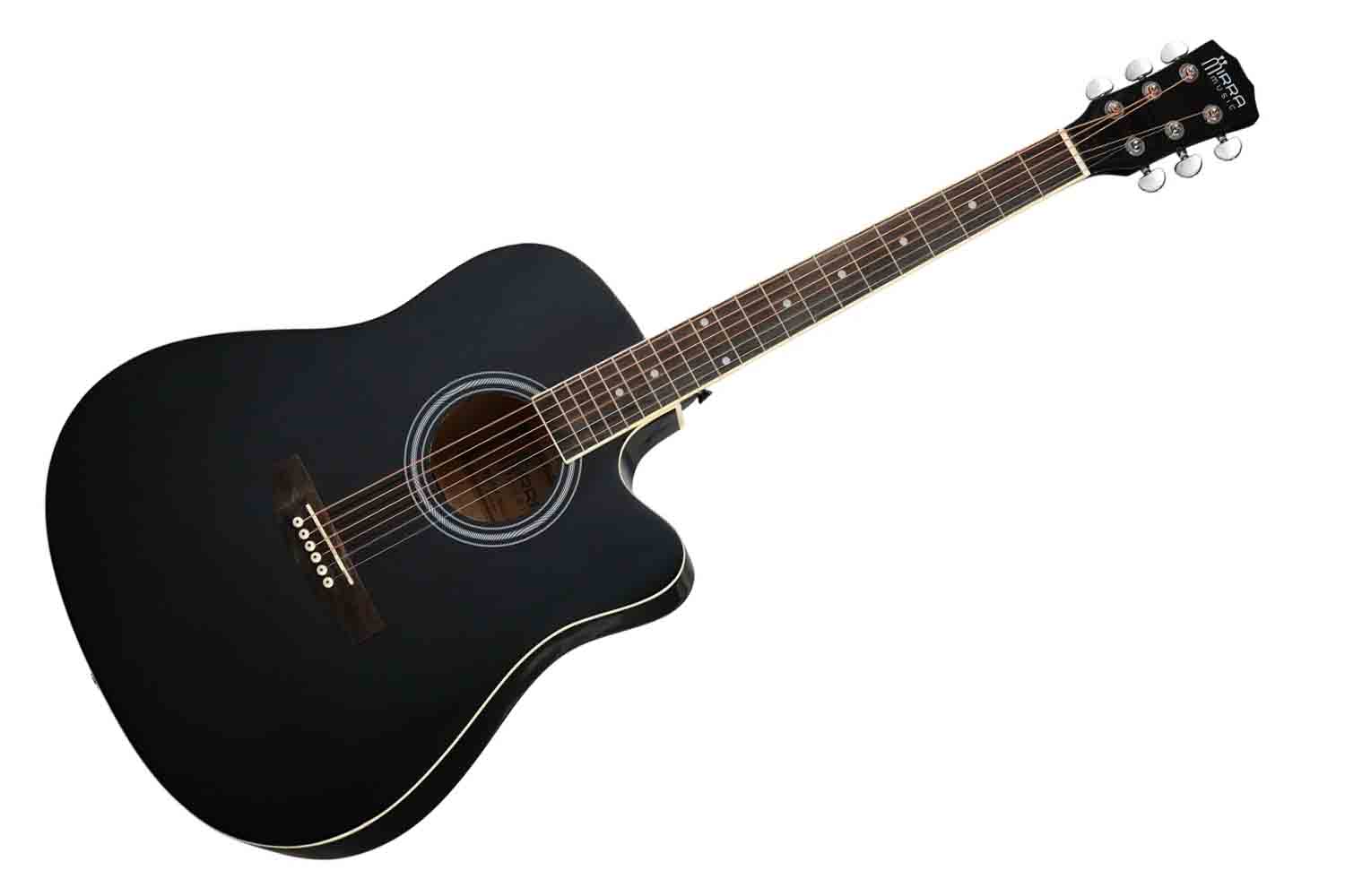 Акустическая гитара Mirra MAG-41C-BLK - Акустическая гитара, с вырезом, черная - фото 1