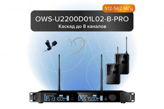 Радиосистема с головным микрофоном Октава OWS-U2200D01L02-B-PRO - Двухканальная радиосистема - фото 7