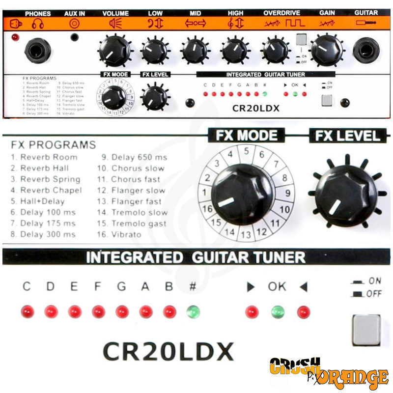 Комбоусилитель для электрогитары Orange CR-20LDX Комбо гитарный, 8", 20Вт - фото 4