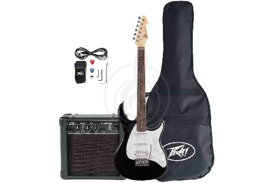 Электрогитара Superstrat PEAVEY Raptor Plus Pack Black - Электрогитара, комплект - фото 1