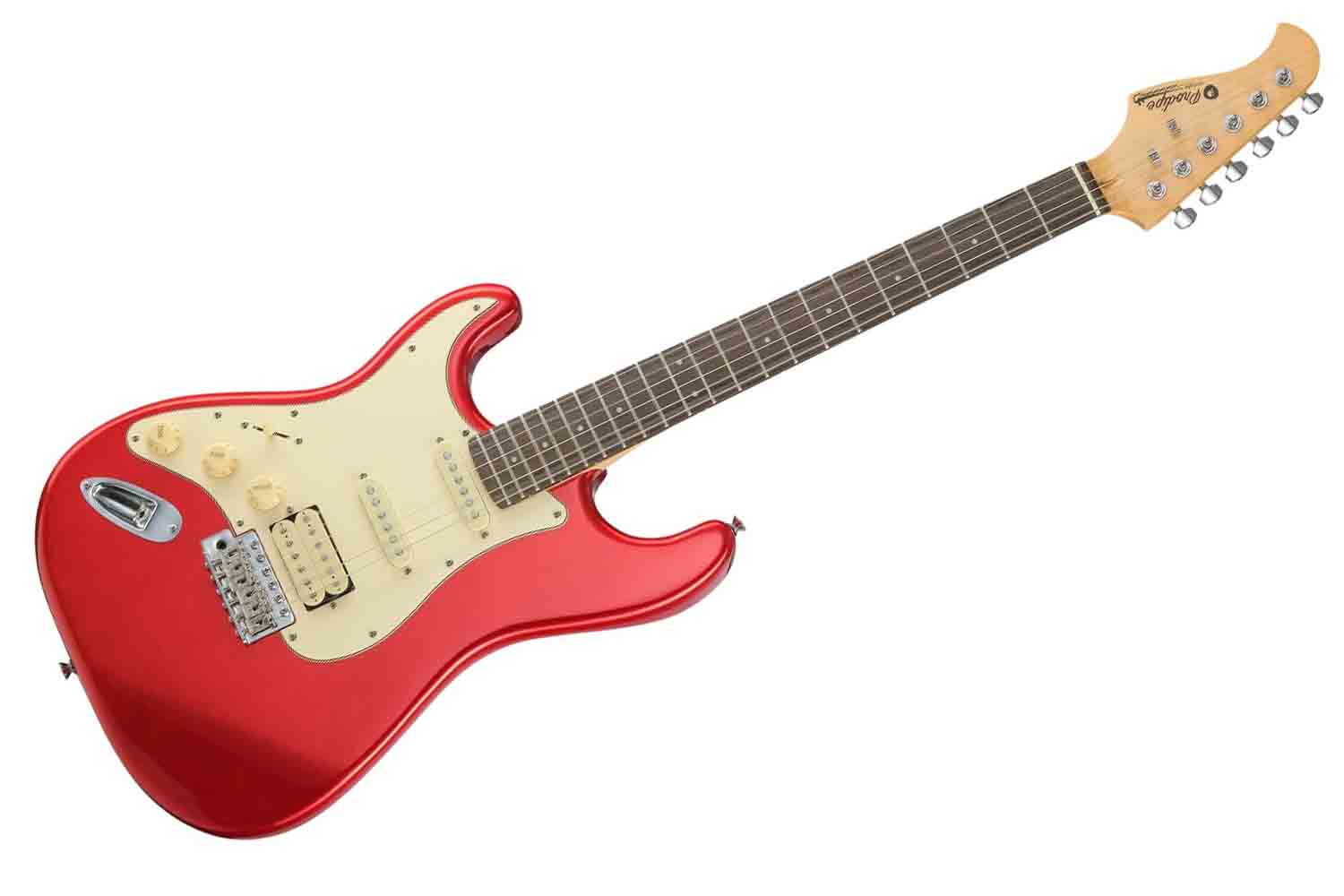 Электрогитара Stratocaster Prodipe JMFST83LHRACA - Электрогитара ST83RA, леворукая, красная - фото 1