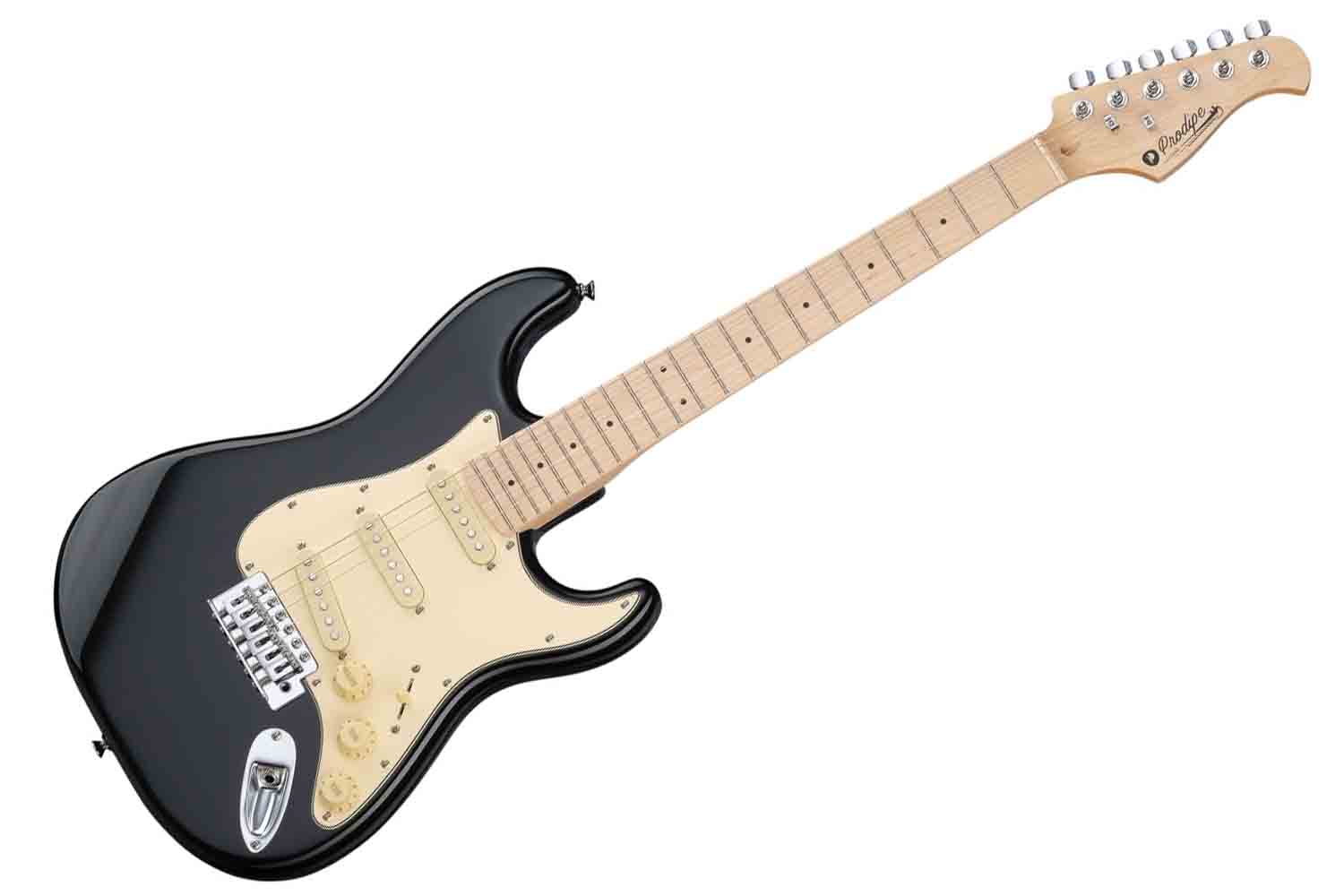 Электрогитара Stratocaster Prodipe JMFSTJUNIORBK - Электрогитара ST Junior уменьшенная, черная - фото 1