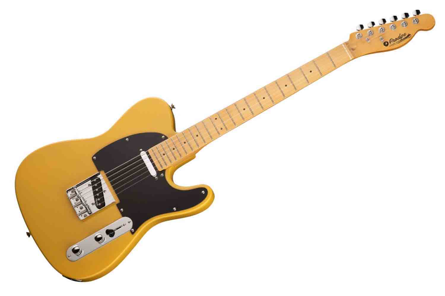 Электрогитара Telecaster Prodipe JMFTC80MABS - Электрогитара TC80MA, желтая - фото 1