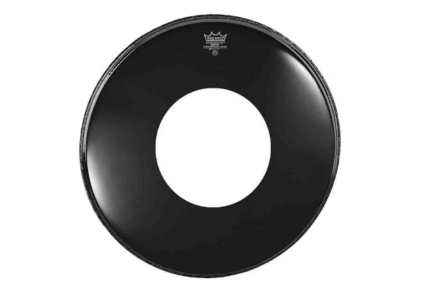 Пластик для бочки Remo P3-1022-CH 22" Powerstroke ebony - пластик для бас-барабана - фото 1