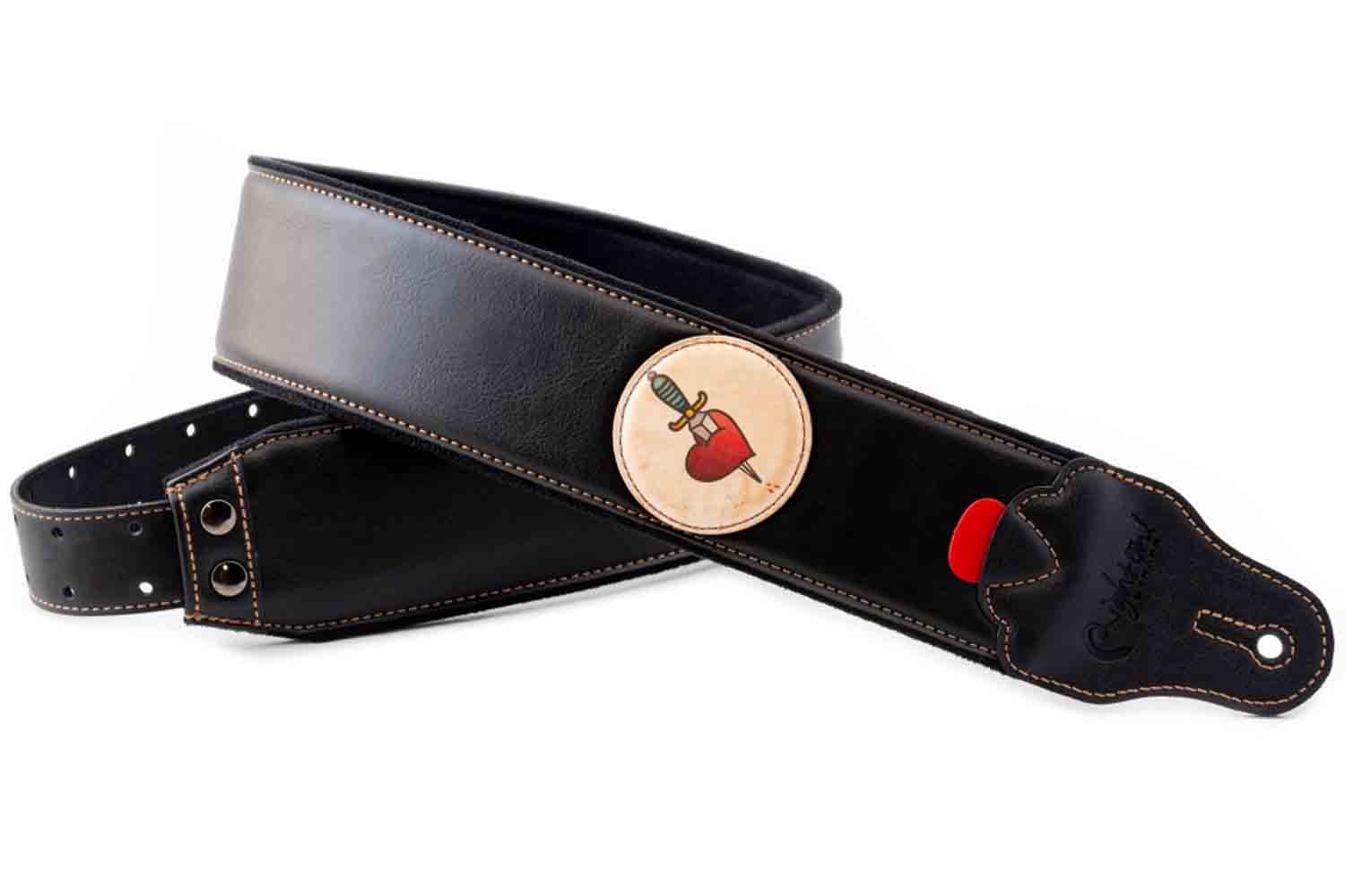 Ремень для гитары RightOn Straps 8419612002388 Groove Old School Heart - Ремень для гитары - фото 1