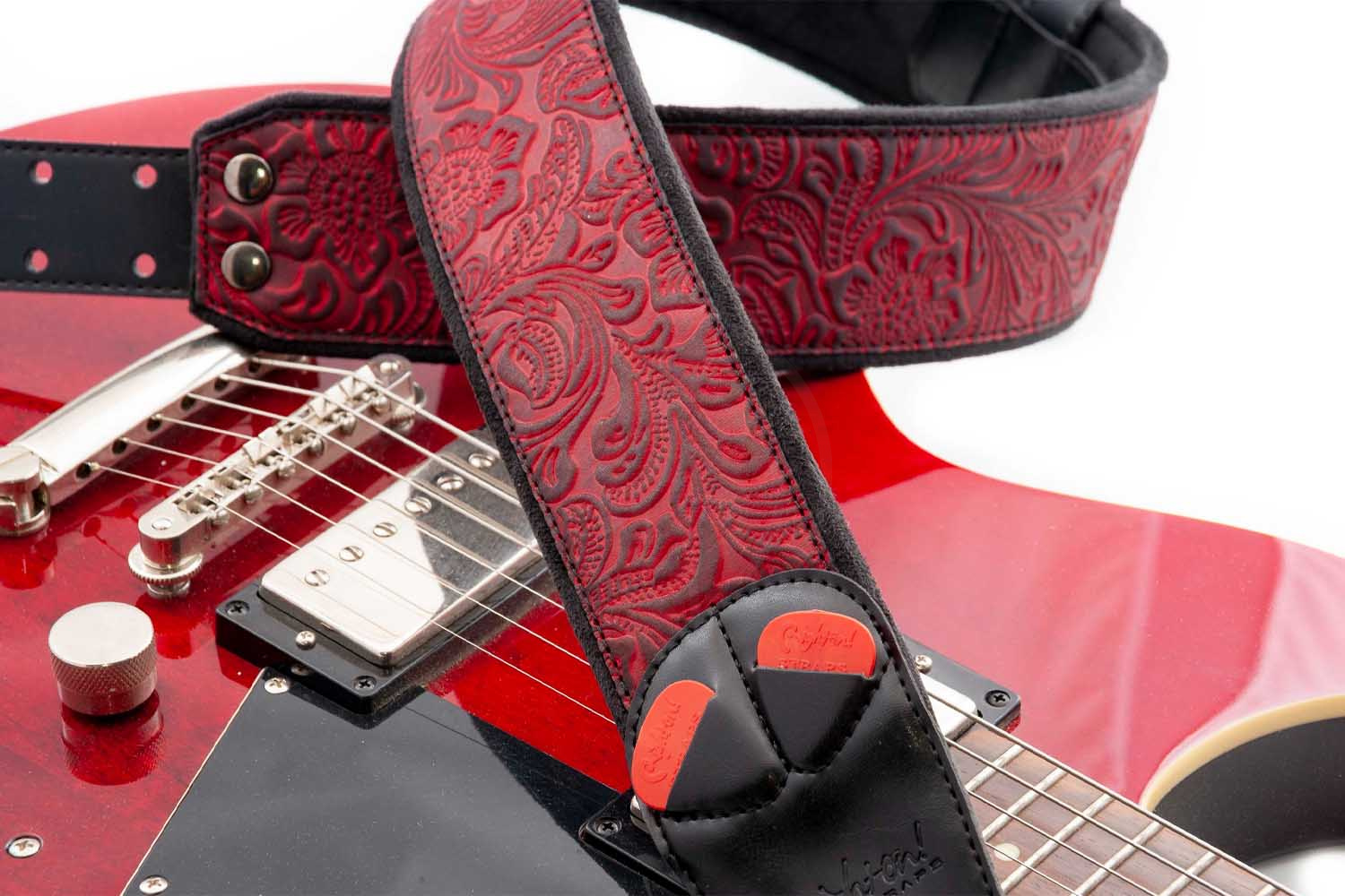 Ремень для гитары RightOn Straps Mojo Sandokan Red - Ремень для гитары - фото 5
