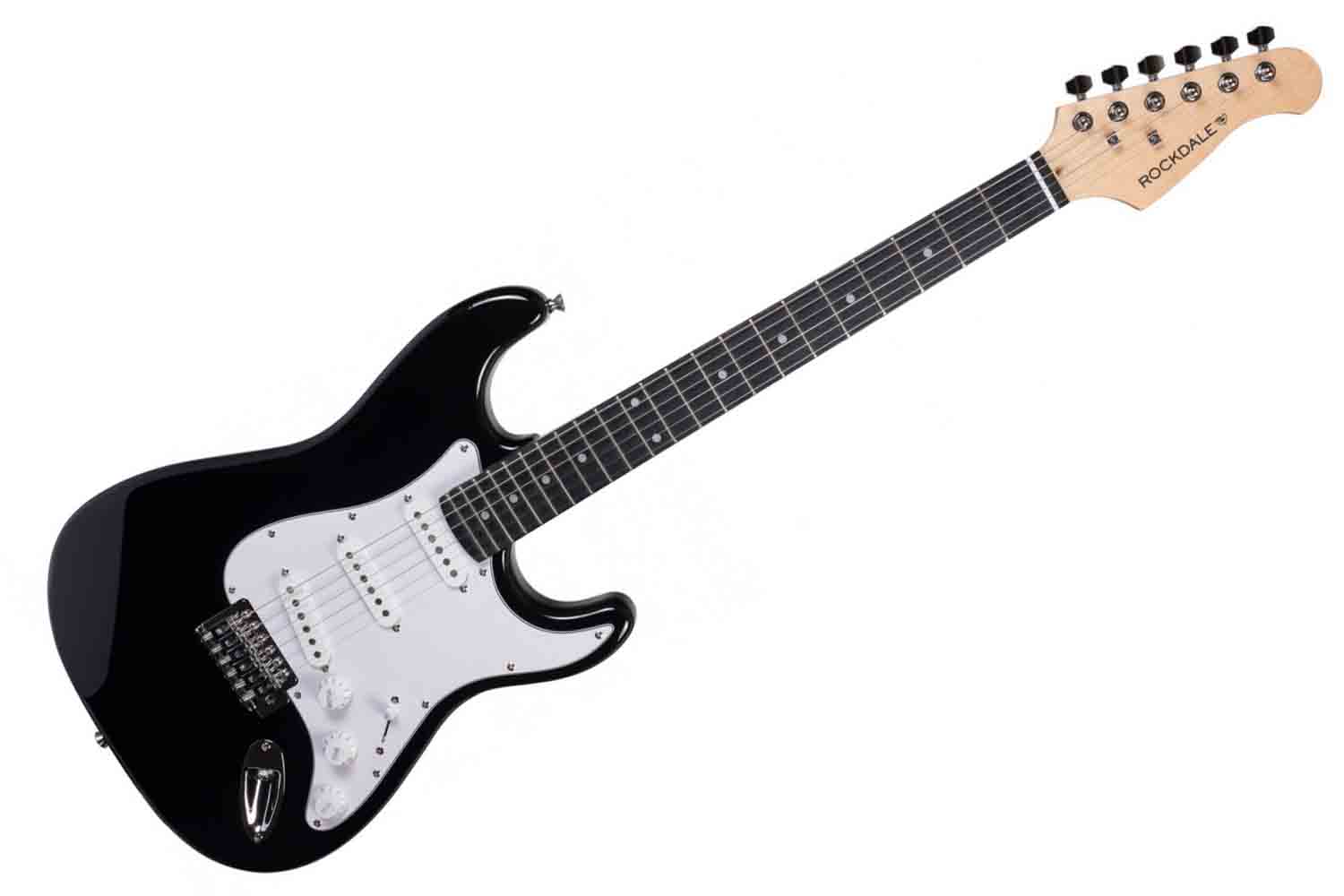 Электрогитара Stratocaster ROCKDALE Stars SSS Black - Электрогитара, цвет черный - фото 1