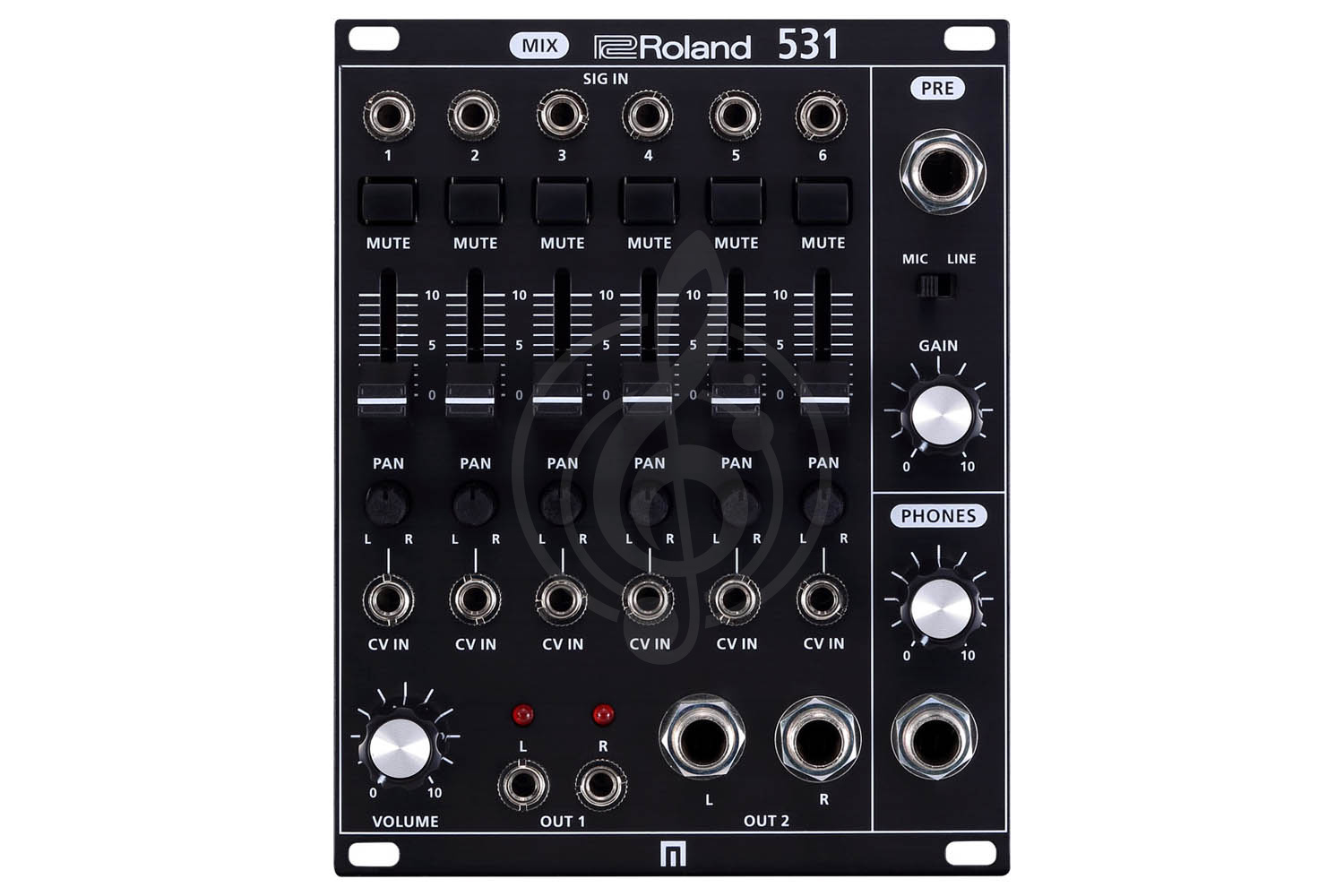 Модульный синтезатор Roland - SYSTEM-500 531 - микшер для модульной системы Eurorack - фото 1