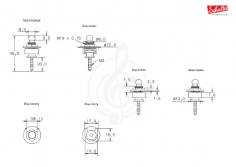  Schaller 14010701 Security lock - Крепление для ремня с блокировкой, для гитары - фото 2