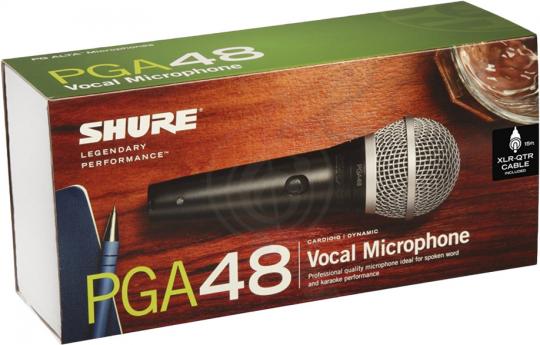 Динамический вокальный микрофон SHURE PGA48-XLR-E - динамический вокальный микрофон - фото 2