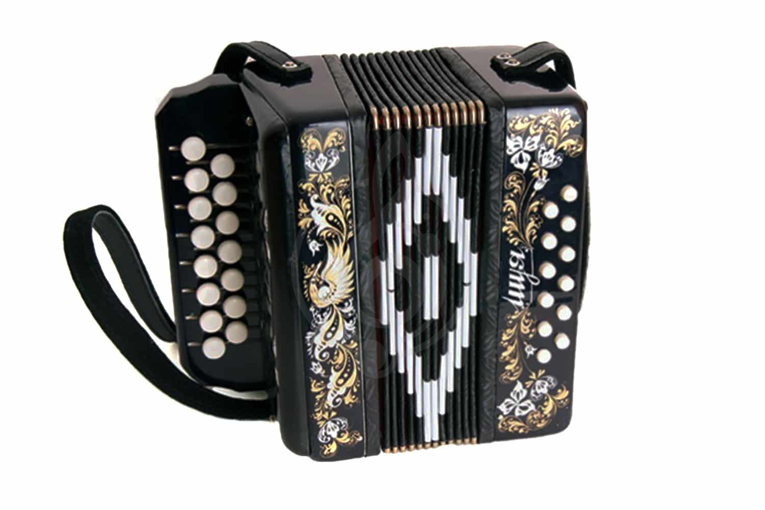 Гармонь Шуйская гармонь S40XL-C-BLACK  "Сувенир" 15х12-I - Гармонь - фото 1