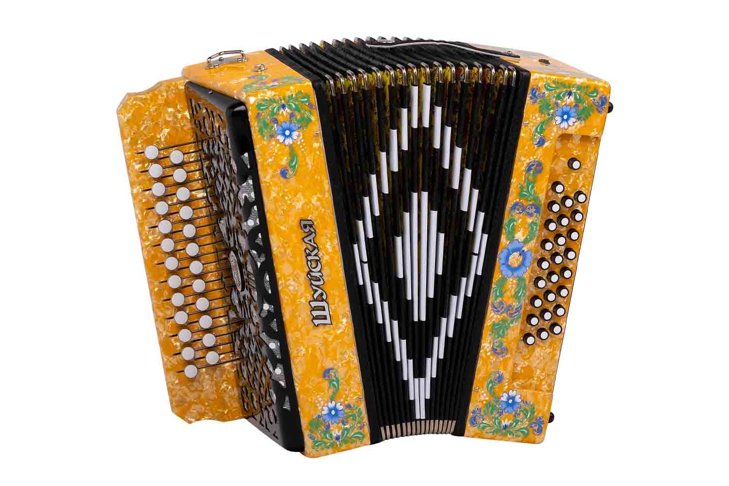 Гармонь Шуйская гармонь S51XL-A-YL - "Шуйская" 25х25-III, жёлтая - фото 1