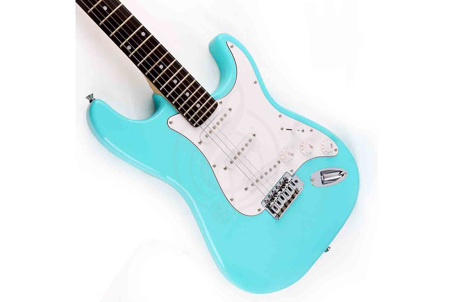Электрогитара Stratocaster Smiger L-G1-ST-GR - Электрогитара, бирюзовая - фото 2
