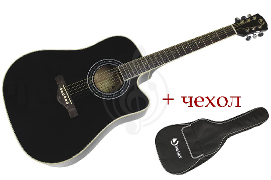 Акустическая гитара SOLISTA CG-D1P BLACK- Акустическая гитара - фото 1