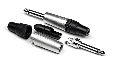 Разъем Jack Soundking CC101 - разъем моно jack 6.3 mm, металлический - фото 1