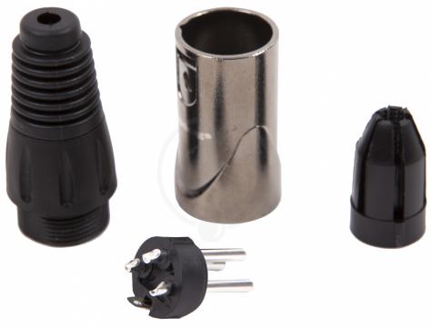 SOUNDKING CX3M003 - кабельный балансный разъем XLR male, 3 контакта, металл/ крышка пластик - фото 2 Разъем XLR SOUNDKING CX3M003 - кабельный балансный разъем XLR male, 3 контакта, металл/ крышка пластик - фото 2
