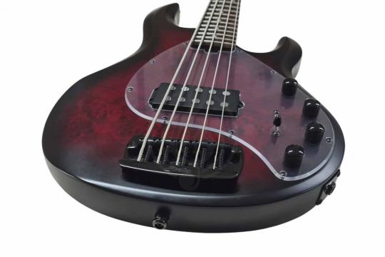 Бас-гитара STERLING StingRay HH Dark Scarlet Burst - Бас-гитара 4 струны - фото 2