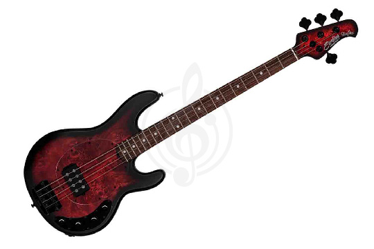 Бас-гитара STERLING StingRay HH Dark Scarlet Burst - Бас-гитара 4 струны - фото 1