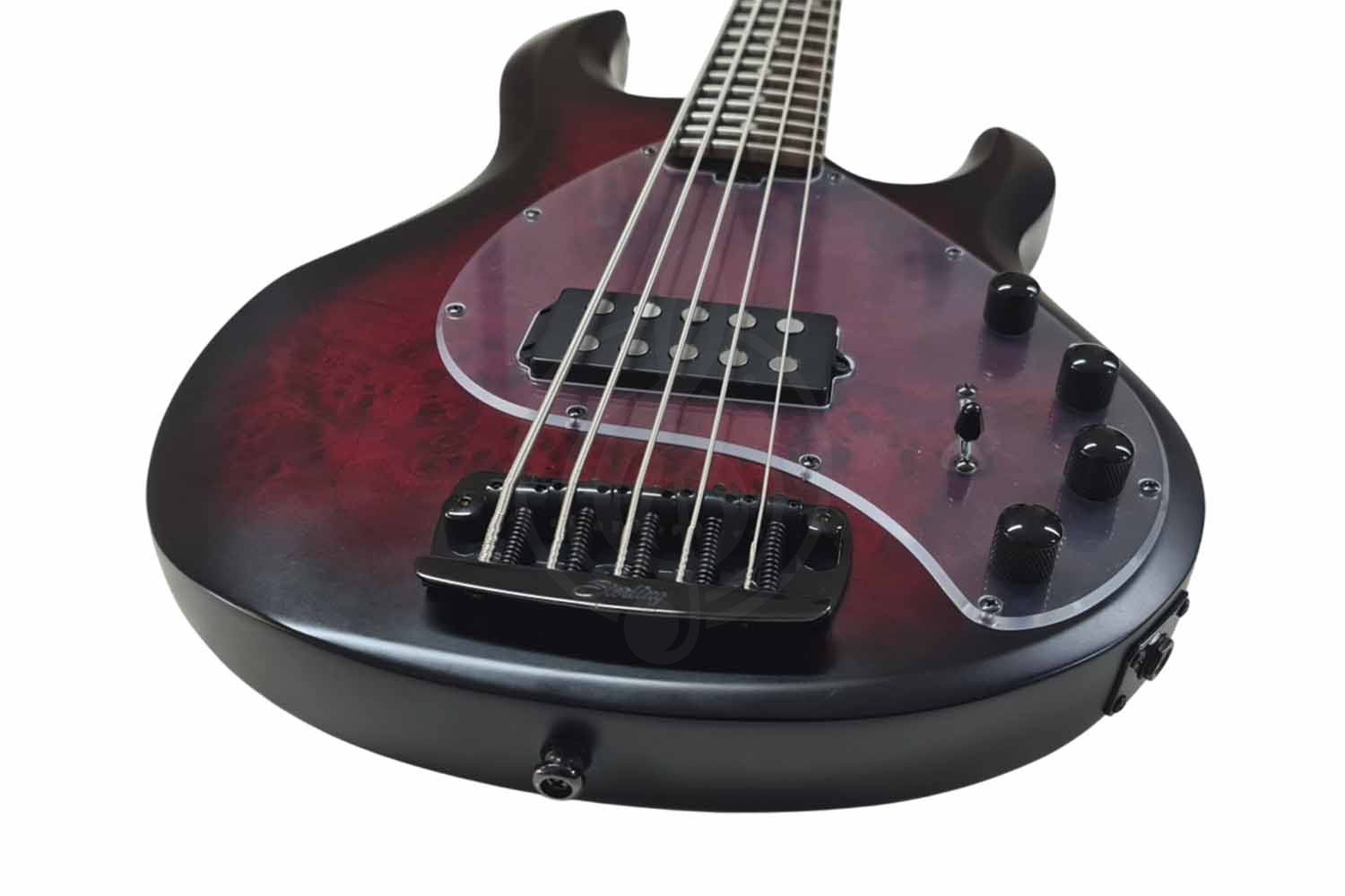 Бас-гитара STERLING StingRay HH Dark Scarlet Burst - Бас-гитара 4 струны - фото 2
