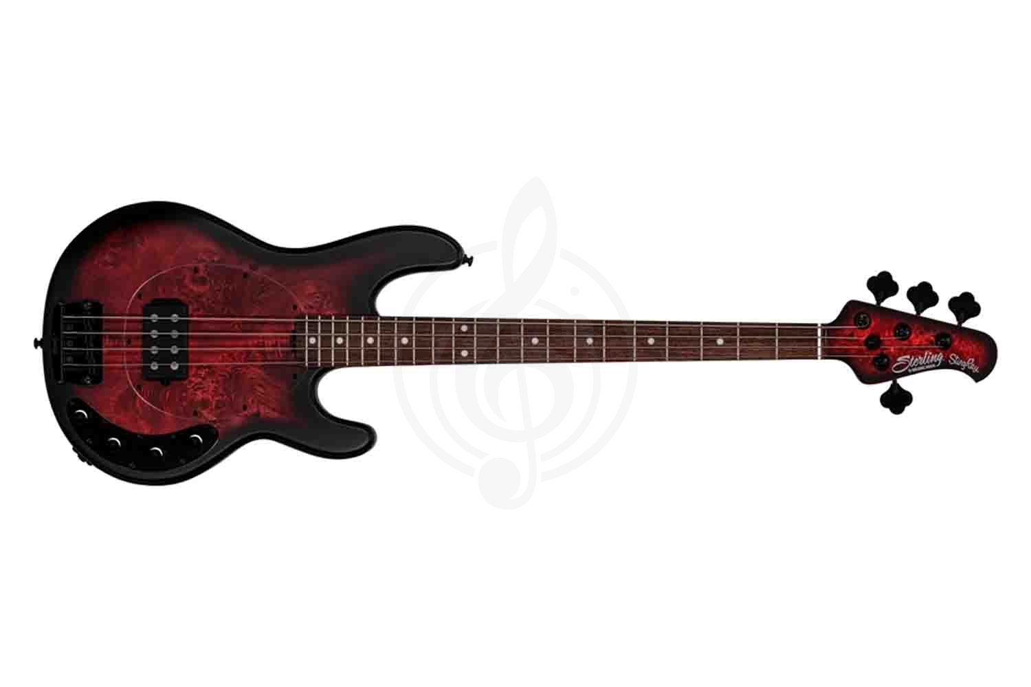 Бас-гитара STERLING StingRay HH Dark Scarlet Burst - Бас-гитара 4 струны - фото 9