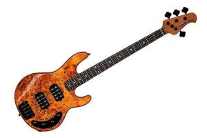 Изображение Бас-гитара STERLING StingRay HH Poplar Burl Top Amber