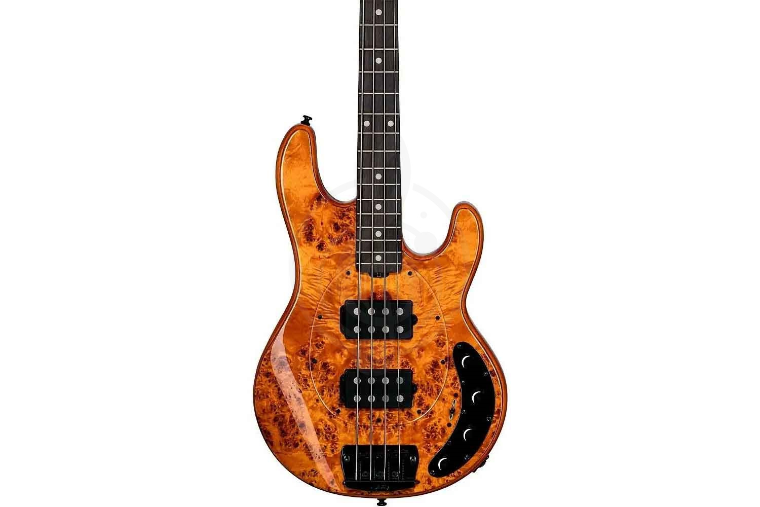 Бас-гитара STERLING StingRay HH Poplar Burl Top Amber - Бас-гитара 4 струны - фото 5