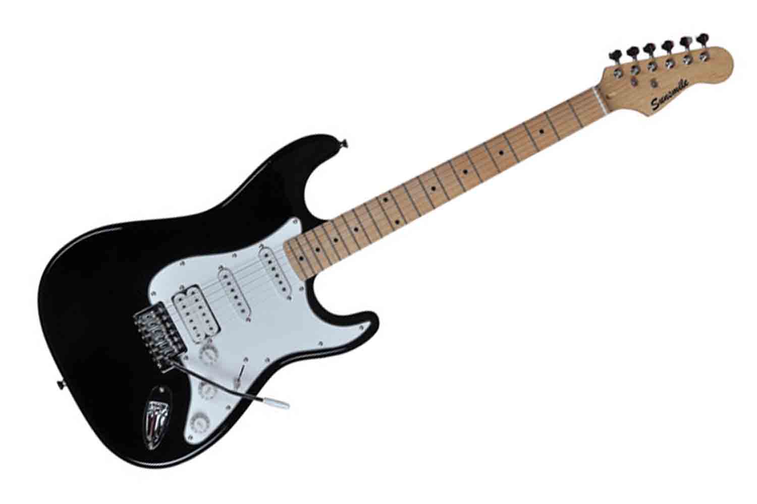 Электрогитара Stratocaster Sunsmile SST-20 - Электрогитара, черная - фото 1
