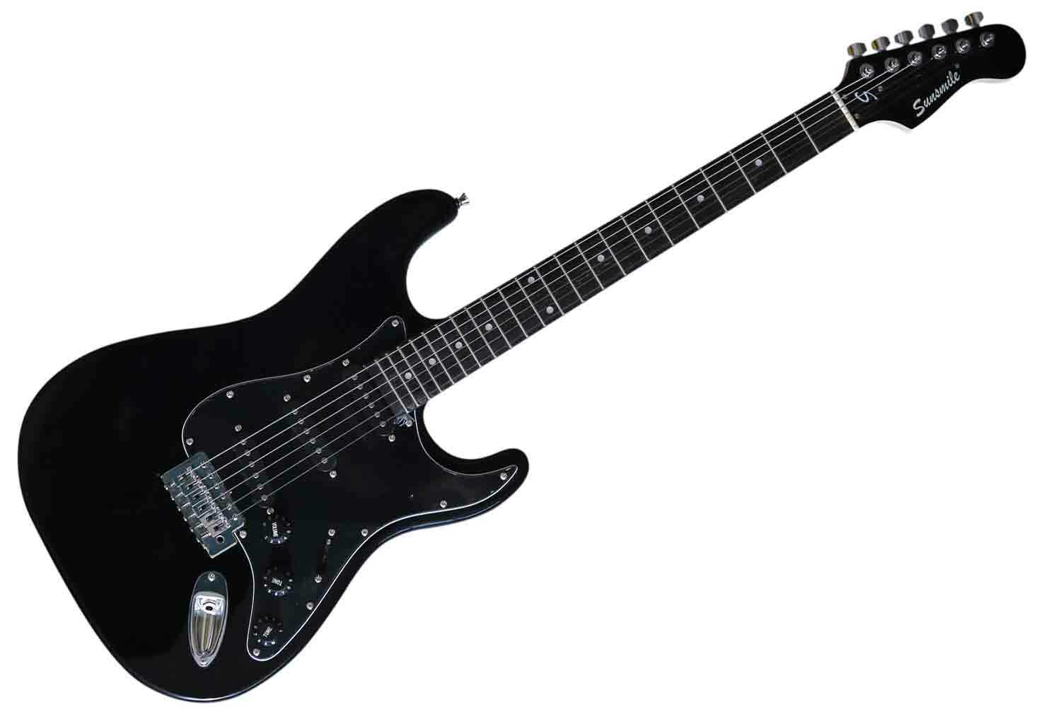 Электрогитара Stratocaster Sunsmile SST-90 - Электрогитара, черная - фото 1