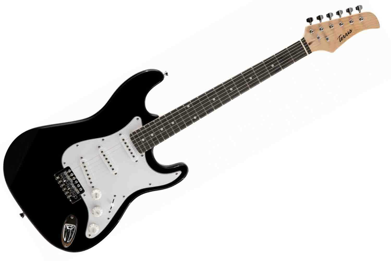 Электрогитара Stratocaster TERRIS TST-39 BK - Электрогитара, стратокастер, SSS, цвет черный - фото 1