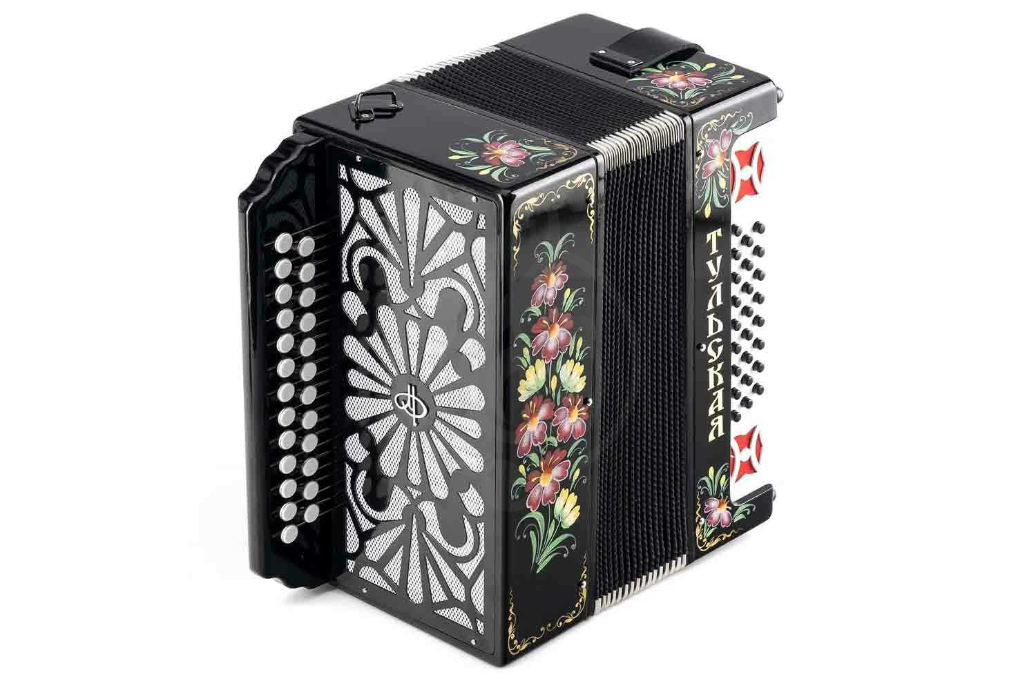 Гармонь Тульская гармонь - G-21-BK 301М 25х25-III с двумя ремнями, черная - фото 4