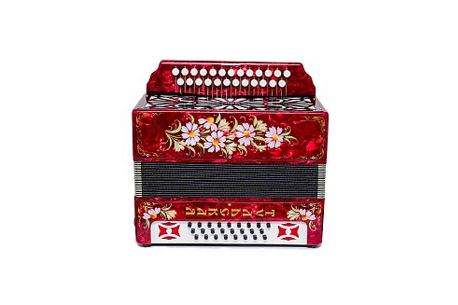 Гармонь Тульская гармонь G-21-C-RD 301М - 25х25-III с двумя ремнями, красная - фото 1