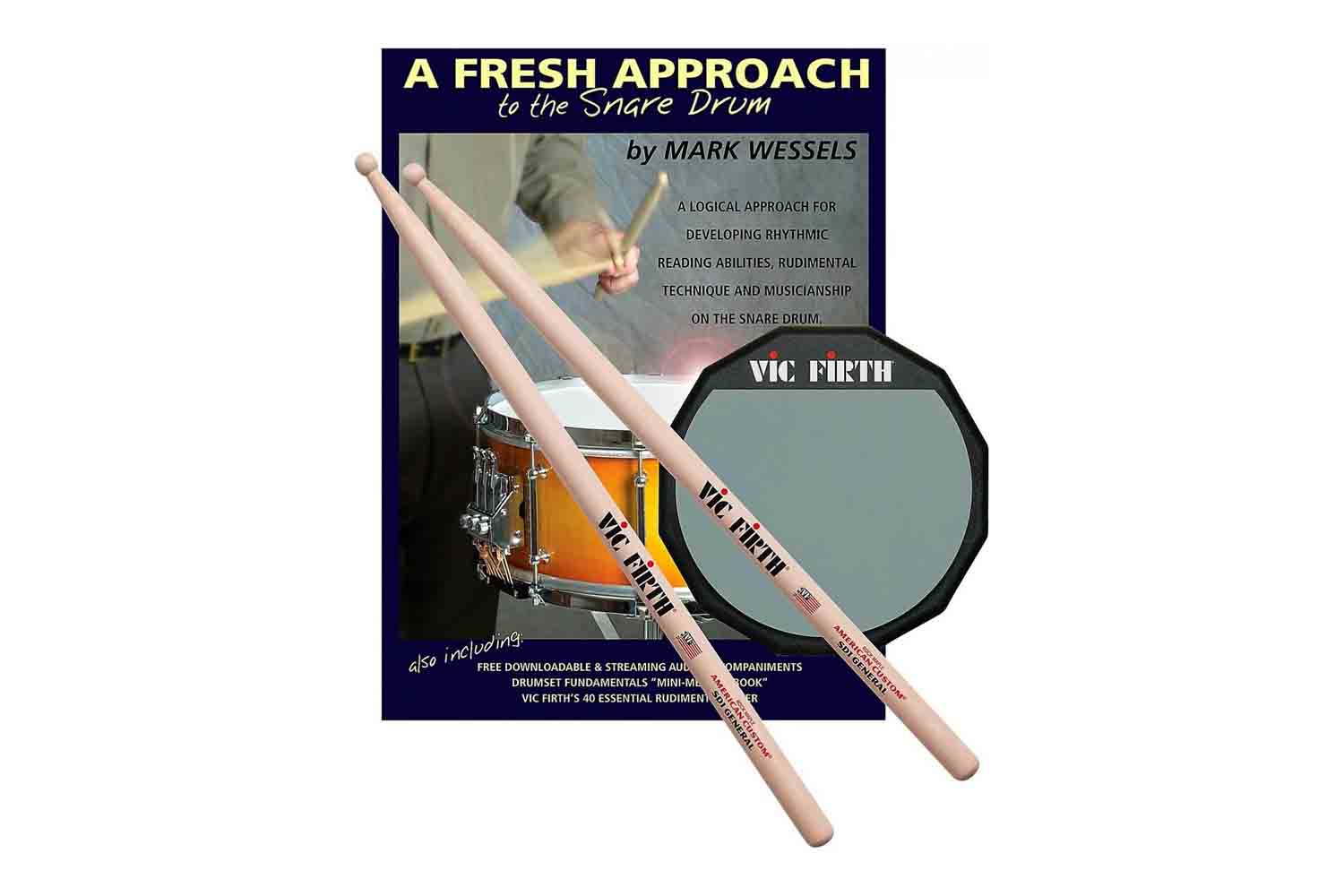 Пэд тренировочный VIC FIRTH FASP - Набор для начинающего барабанщика - фото 1