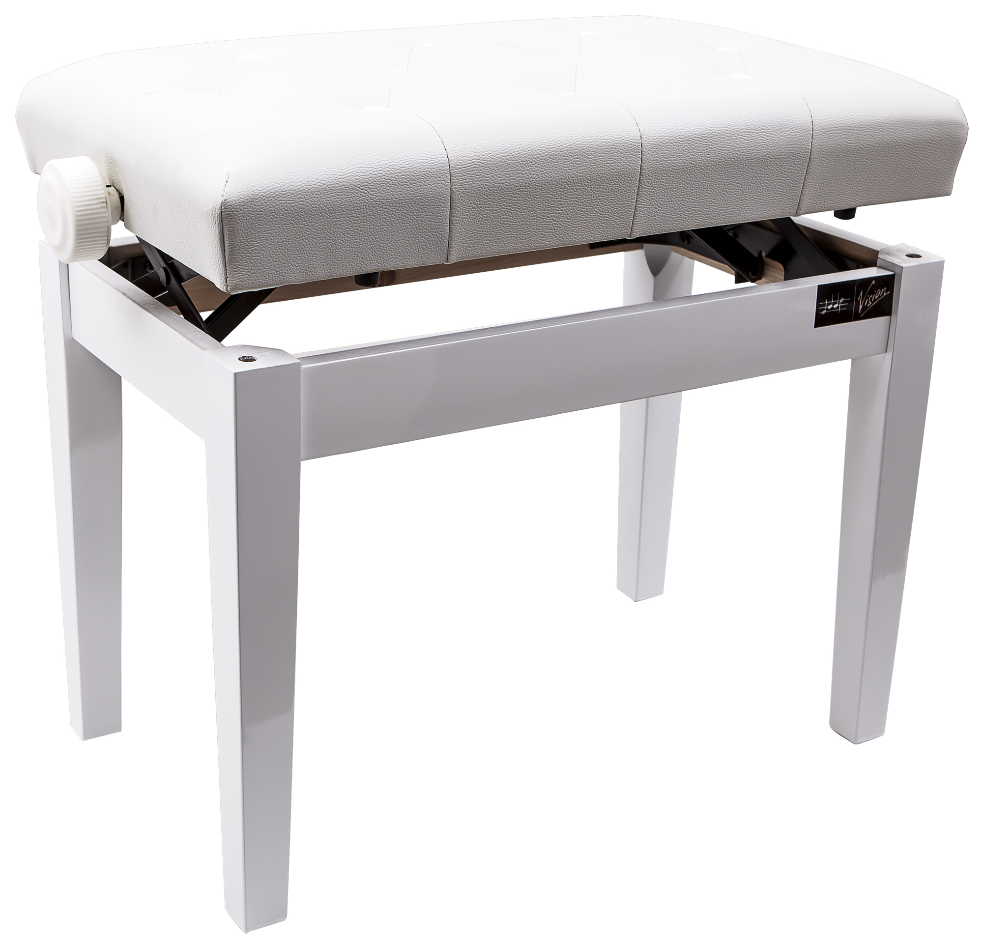 Банкетка Vision AP-5102White Банкетка для пианино белая - фото 1
