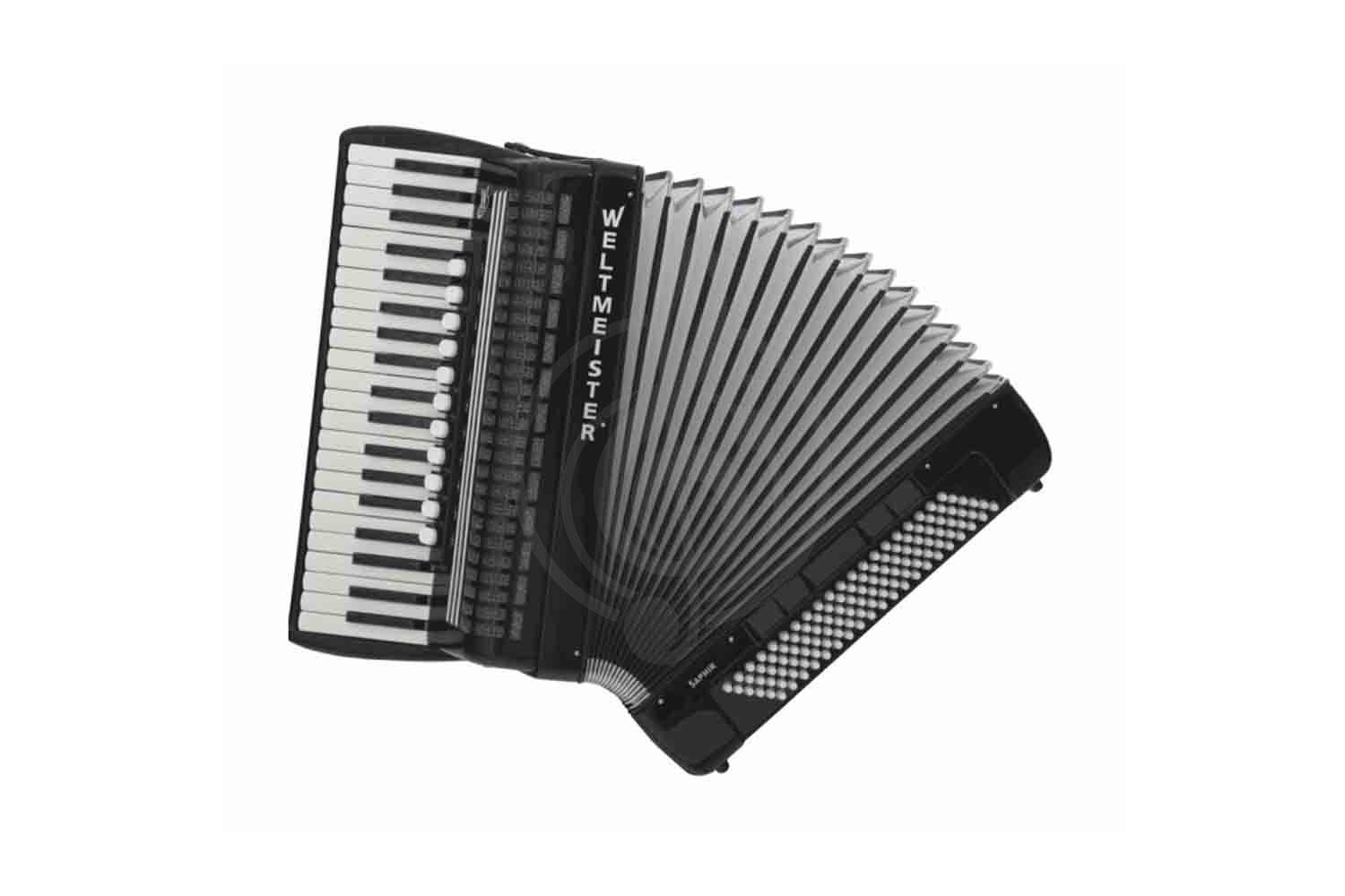 Аккордеон 4/4 Weltmeister Saphir IR (Black) Аккордеон 41/120/IV/11/5 11 регистров в правой клавиатуре, 5 басовых  - фото 1