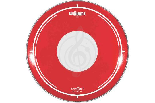 Изображение Williams RDT2-7MIL-18 Target Dot Series Red - Пластик для бас-барабана 18", красны