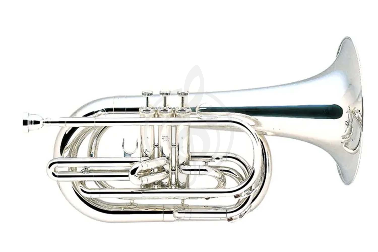 Баритон Yamaha YBH-301MS - баритон Bb маршевый, студенческий, 3х помповый, посеребренный - фото 1