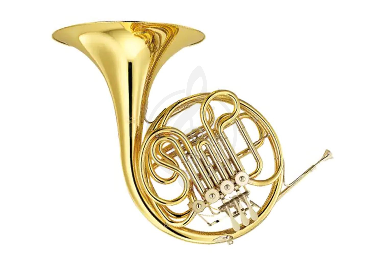 Валторна Yamaha YHR-567 - валторна F/ Bb студенческая, литые вентили, средн. раструб, лак - золото - фото 1